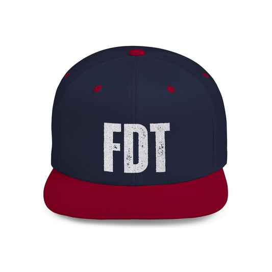 FDT Snapback Hat Political Satire - Navy Blue and Red